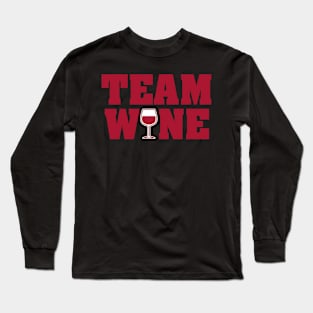 Team Wine (Red Letters) Long Sleeve T-Shirt